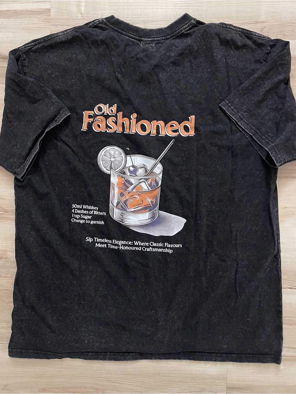 Old Fashioned Graphic Crewneck T-Shirt - Black